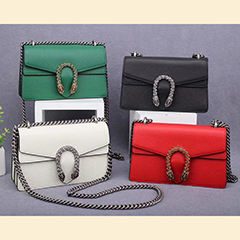 Flap Over Genuine Leather Crossbody Bag LH2647_4 Colors