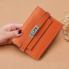 Real Leather Padlock Wallet Womens Purse LH3089_5 Colors 