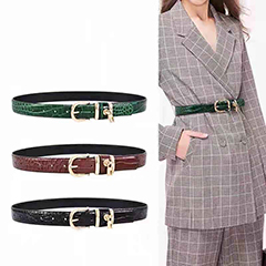 Crocodile Pattern Real Leather Belts LH3094_5 Colors