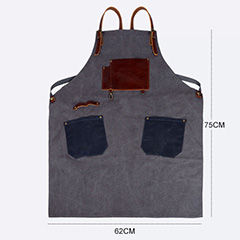 Handmade Canvas- leather Apron Pockets LH3257_3 Colors 