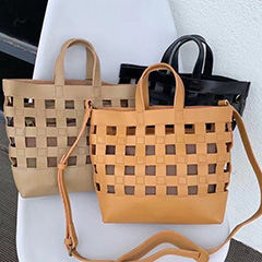 Perforated Leather Purse Women Handbags Organizer Bag LH3289_3 Colors