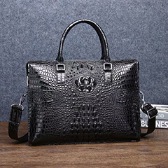 Crocodile Pattern Leather Purse Office Bags for Mens Business Briefcase Combination Lock LH3652 