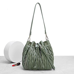 Quilted Leather Crossbody Bucket Bag for Women LH3664_6 Colors 