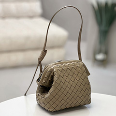 Woven Sheepskin Frame Leather Shoulder Bag LH3745_4 Colors 