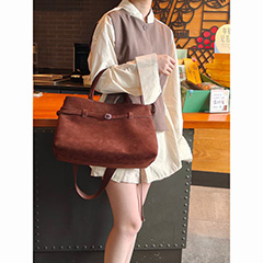 Suede Leather Leather Tote Womens Bag LH3747_3 Colors