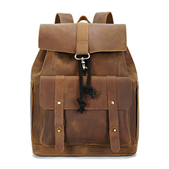 Casual Real Leather Bag Mens Backpack LH3772