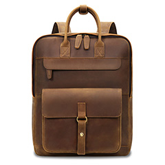 Practical Real Leather Bag Mens Backpack LH3768