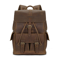 Classical Real Leather Bag Mens Backpack LH3767