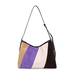 Blocked Color Leather Purse Hobo Bag for Women LH3795_2 Colors 