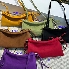 Suede Leather Shoulder Bag LH3862_6 Colors 