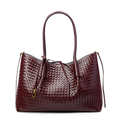 Large Woven Leather Shoulder Bag for Women LH3871_3 Colors 